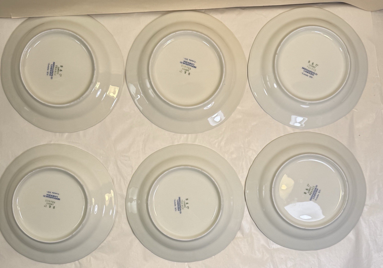 One Bernardaud Limoges 6-1/4" Side Plate - White w Gold Trim - New Old Stock - Image 7