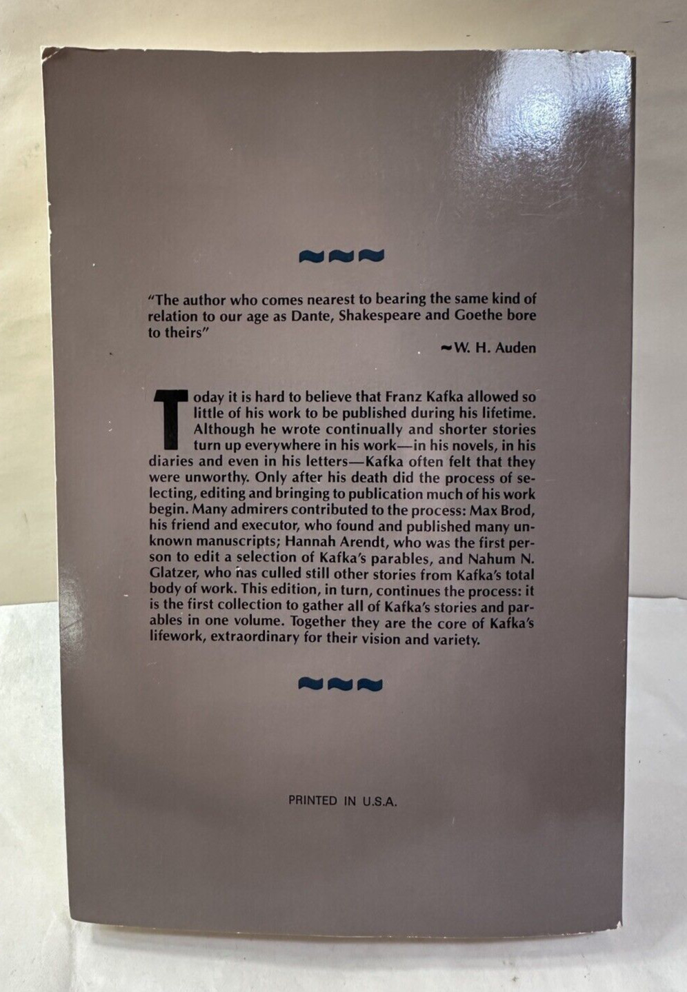 Franz Kafka- The Complete Stories and Parables Paperback 1983 - Joyce Carol Oats - Image 7