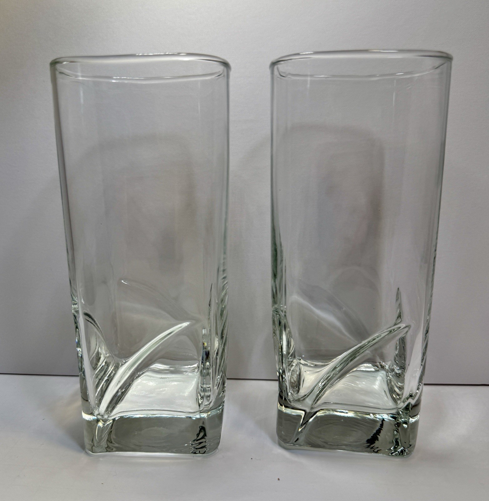 Set of 2 Durobor Verrières de Soignes Hi-Fi Tumbler Glasses 6 1/2” Belgium NOS - Image 5