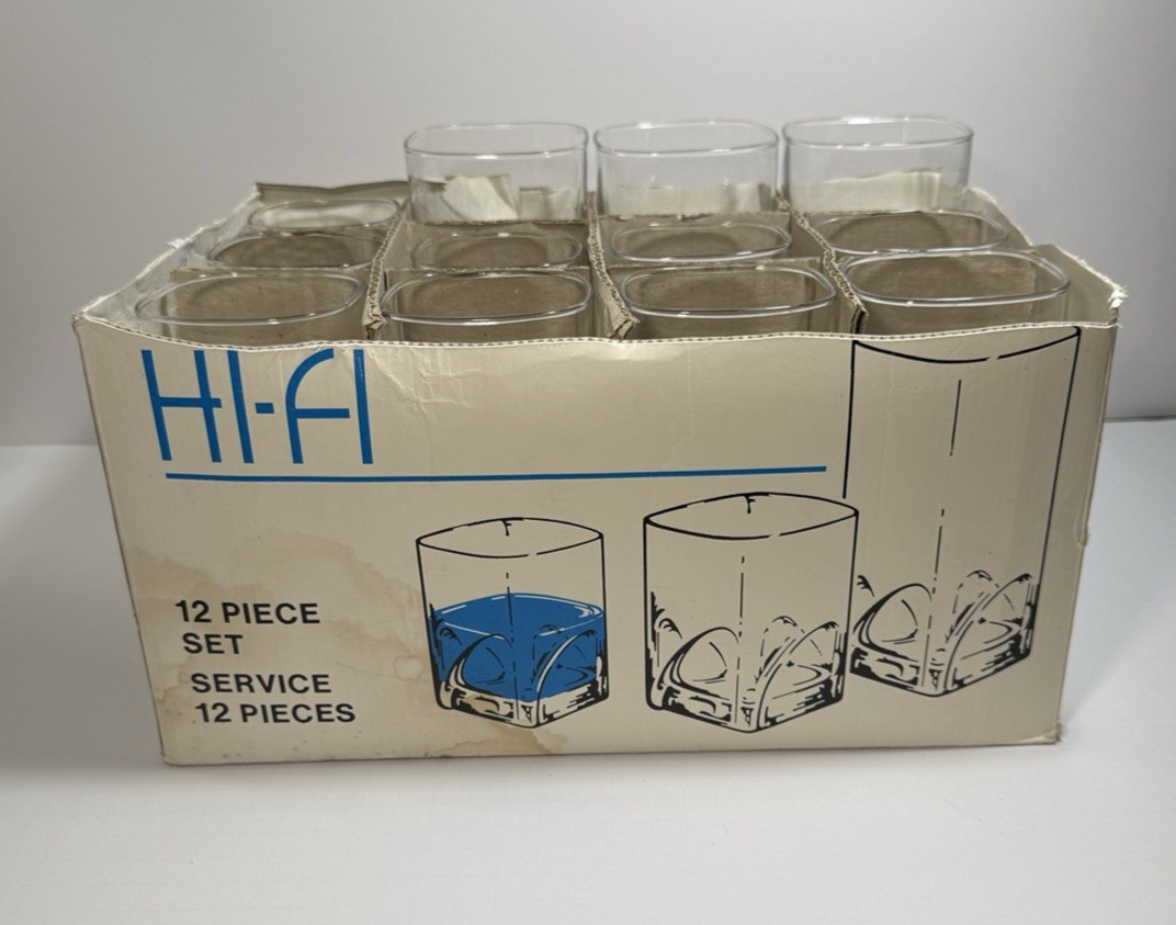 Set of 2 Durobor Verrières de Soignes Hi-Fi Tumbler Glasses 6 1/2” Belgium NOS - Image 7