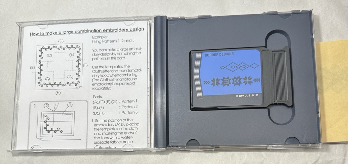 Janome Sewing Machine MEMORY CARD 118 Embroidery Card Border Designs - NEW - Image 1