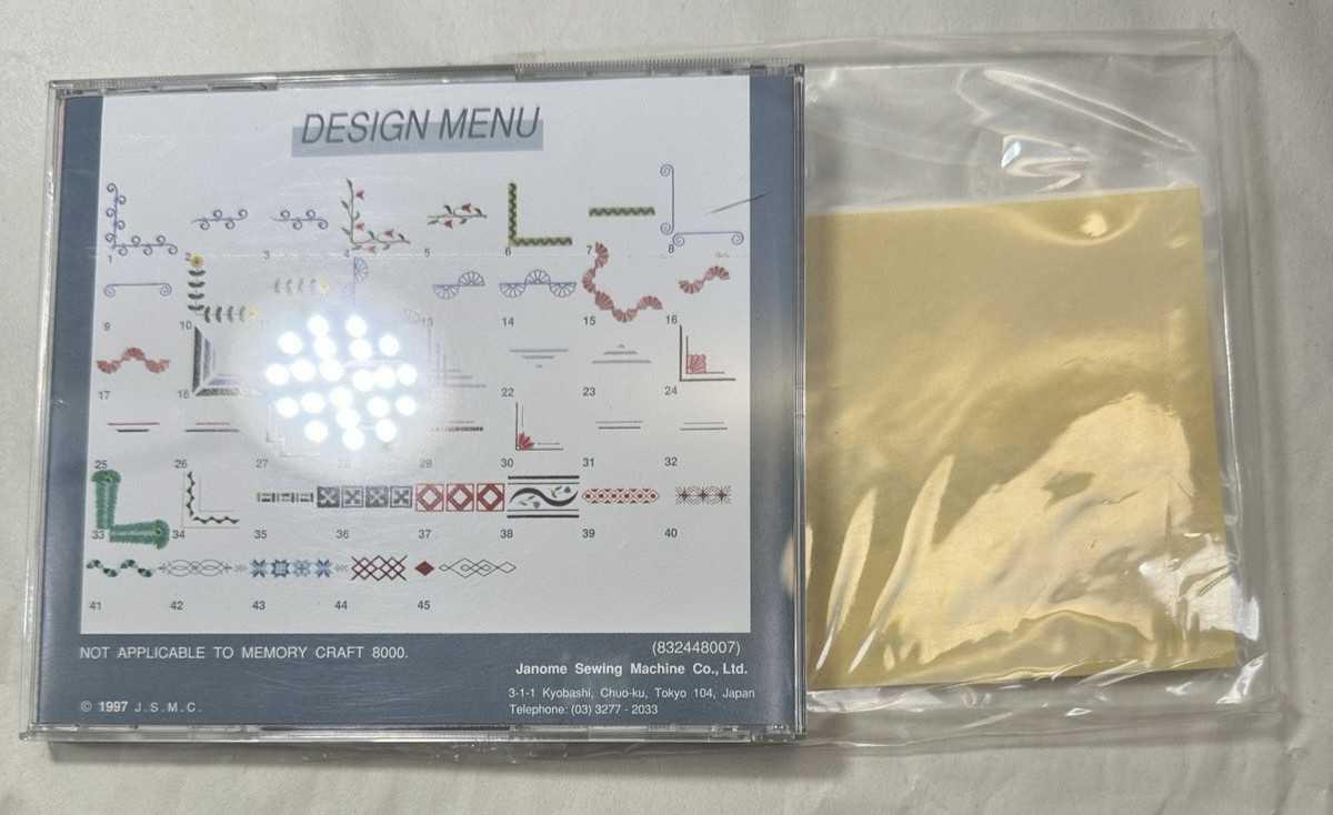 Janome Sewing Machine MEMORY CARD 118 Embroidery Card Border Designs - NEW - Image 2