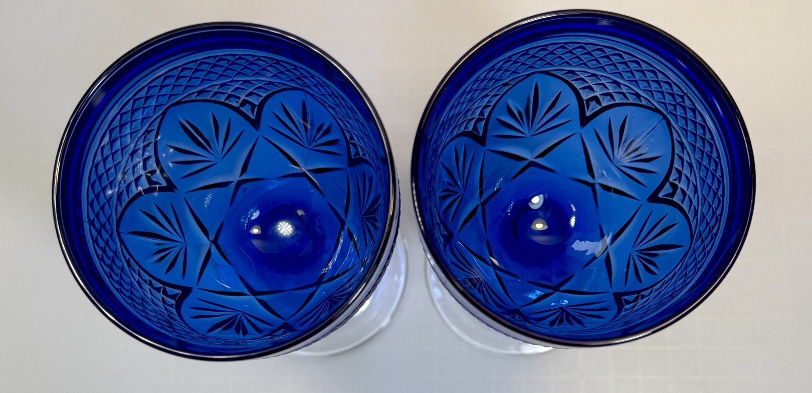 Set of 2 Cobalt Blue by CRISTAL D'ARQUES-DURAND Water Goblets - NWOT - Image 5