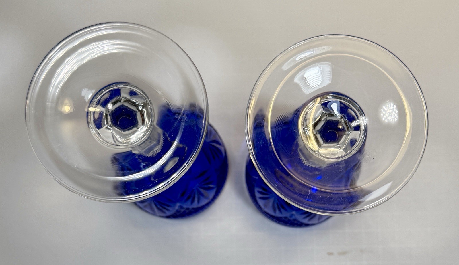 Set of 2 Cobalt Blue by CRISTAL D'ARQUES-DURAND Water Goblets - NWOT - Image 7