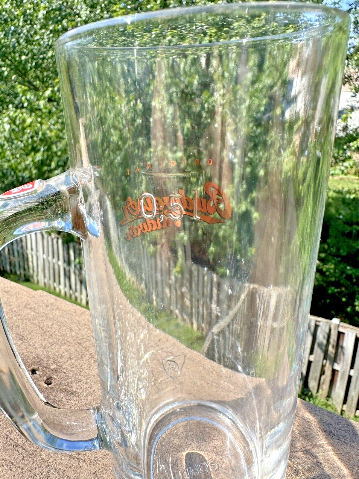 Budweiser-Budvar Czech Beer Glass Circa 1980s - 17 ounces - Image 3