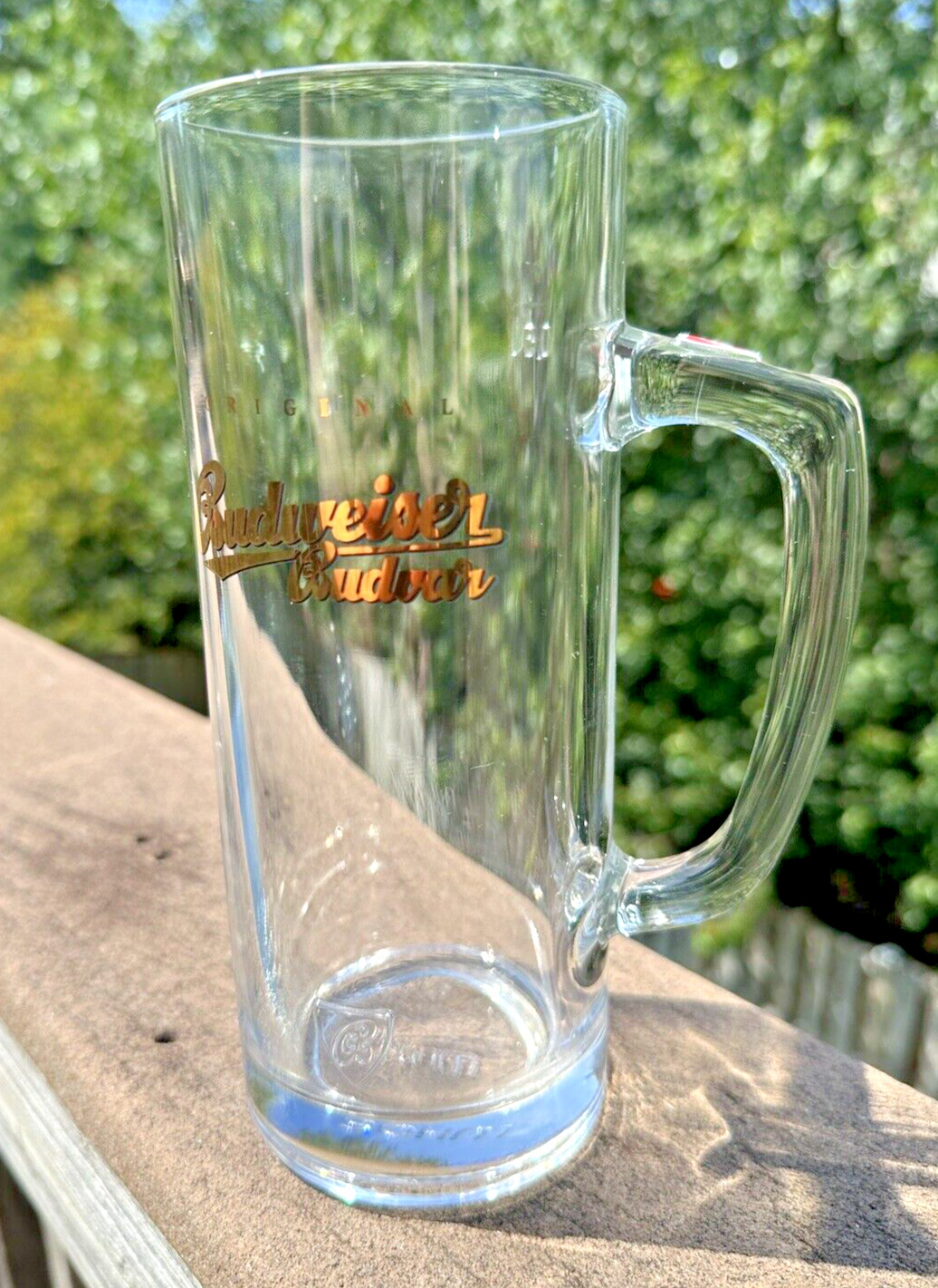 Budweiser-Budvar Czech Beer Glass Circa 1980s - 17 ounces
