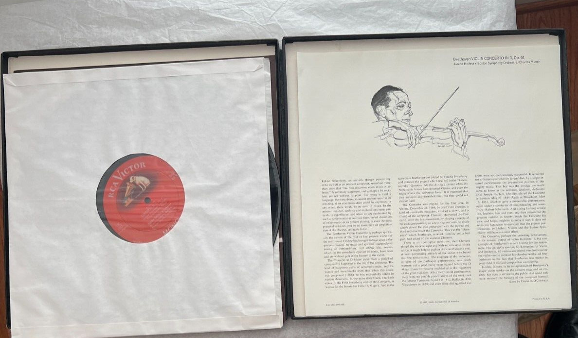 HEIFETZ Beethoven Violin Concerto In D RCA VICTOR LM-1992 - Image 5