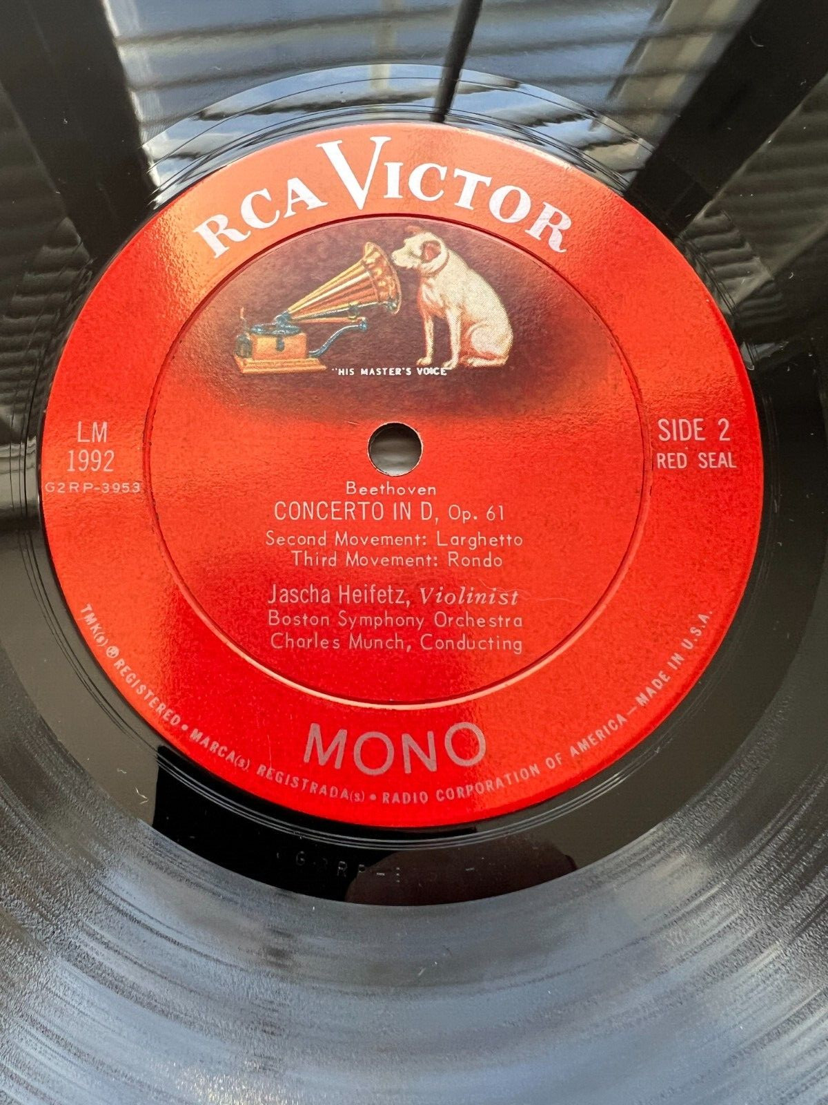 HEIFETZ Beethoven Violin Concerto In D RCA VICTOR LM-1992 - Image 6