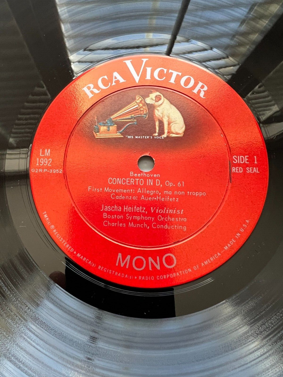 HEIFETZ Beethoven Violin Concerto In D RCA VICTOR LM-1992 - Image 7