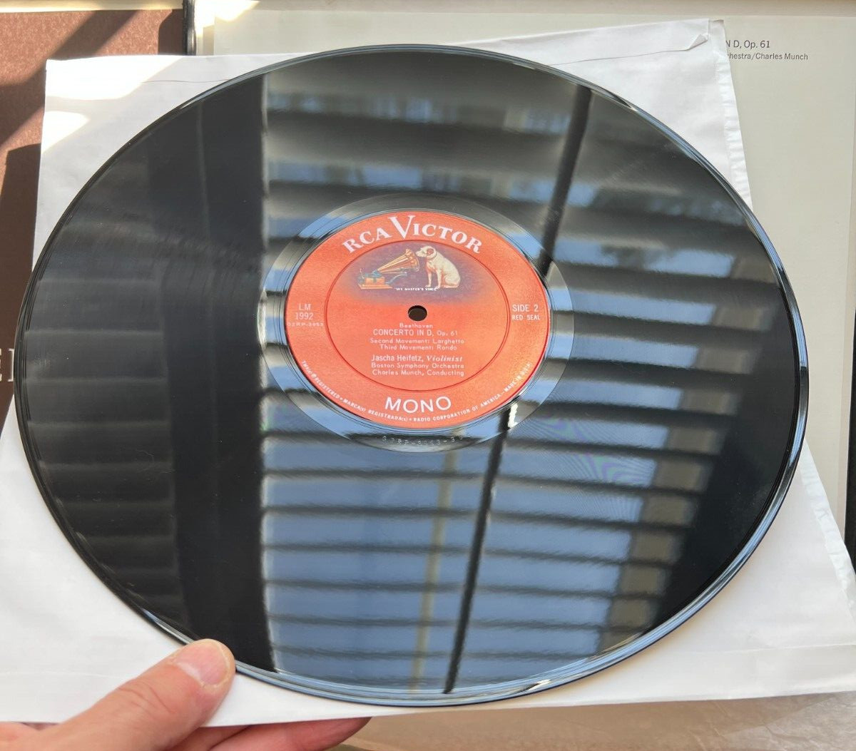 HEIFETZ Beethoven Violin Concerto In D RCA VICTOR LM-1992