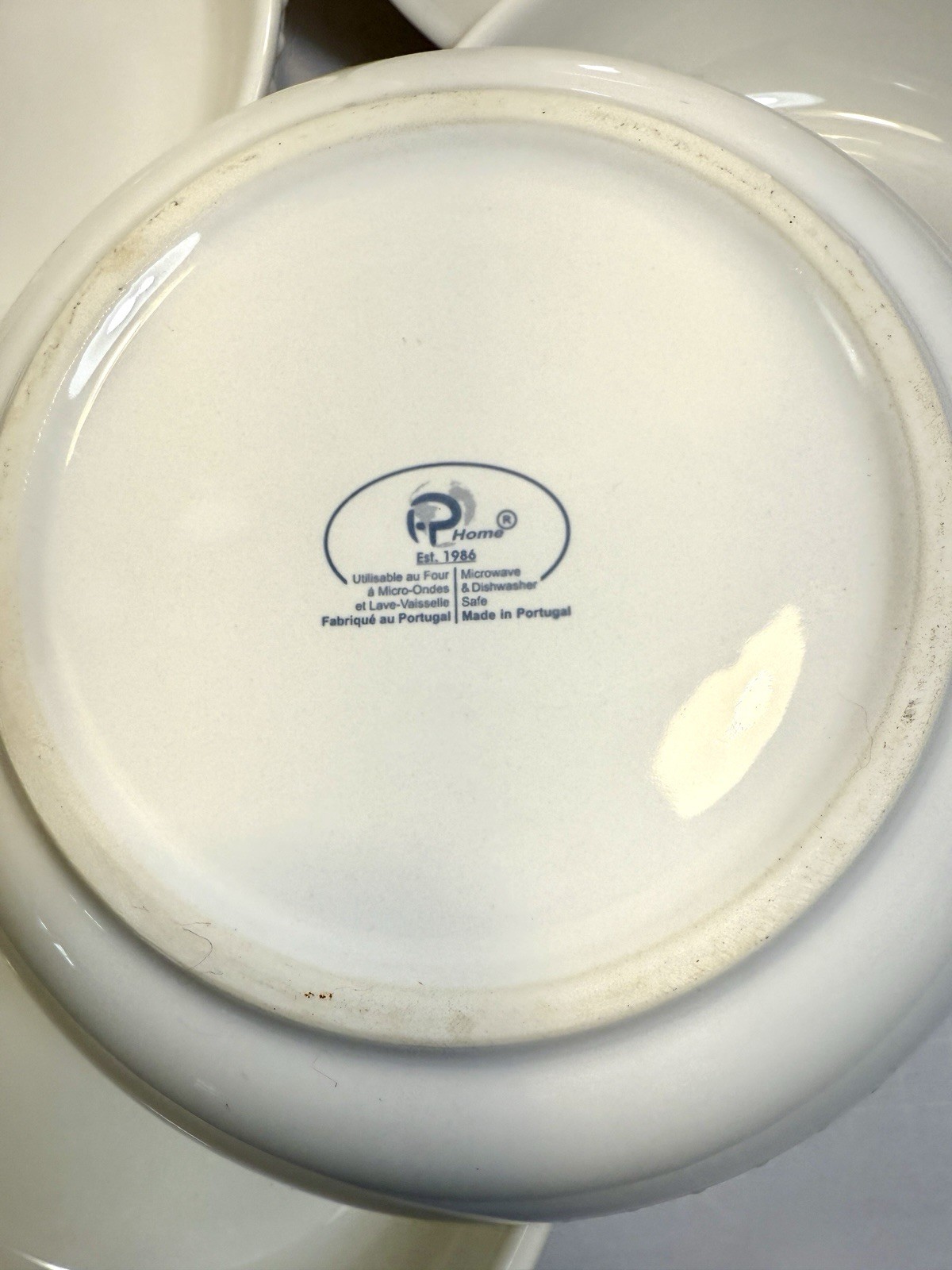 Set of 5 Delmar Fapor White Round Dinner Bowls 8" Embossed Raised Dots - UNUSED - Image 4