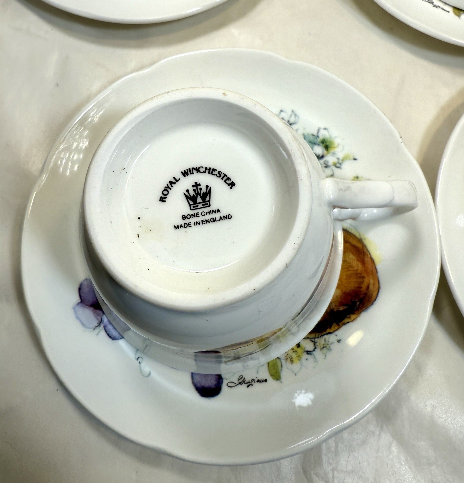 One (1) Royal Winchester Bone China Tea Cups / Saucer - Flawless - Image 6