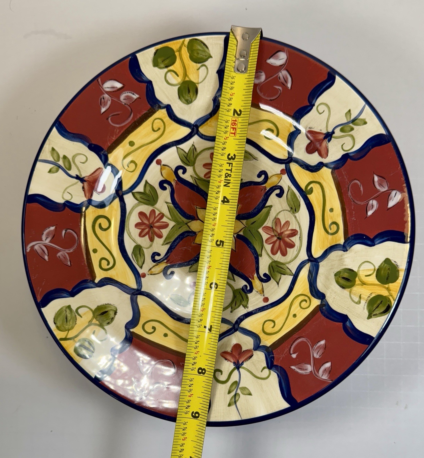 Set of 3 Pier 1 Vallarta Salad Plates - Handpainted Earthenware - 9-1/8" - EUC - Image 4