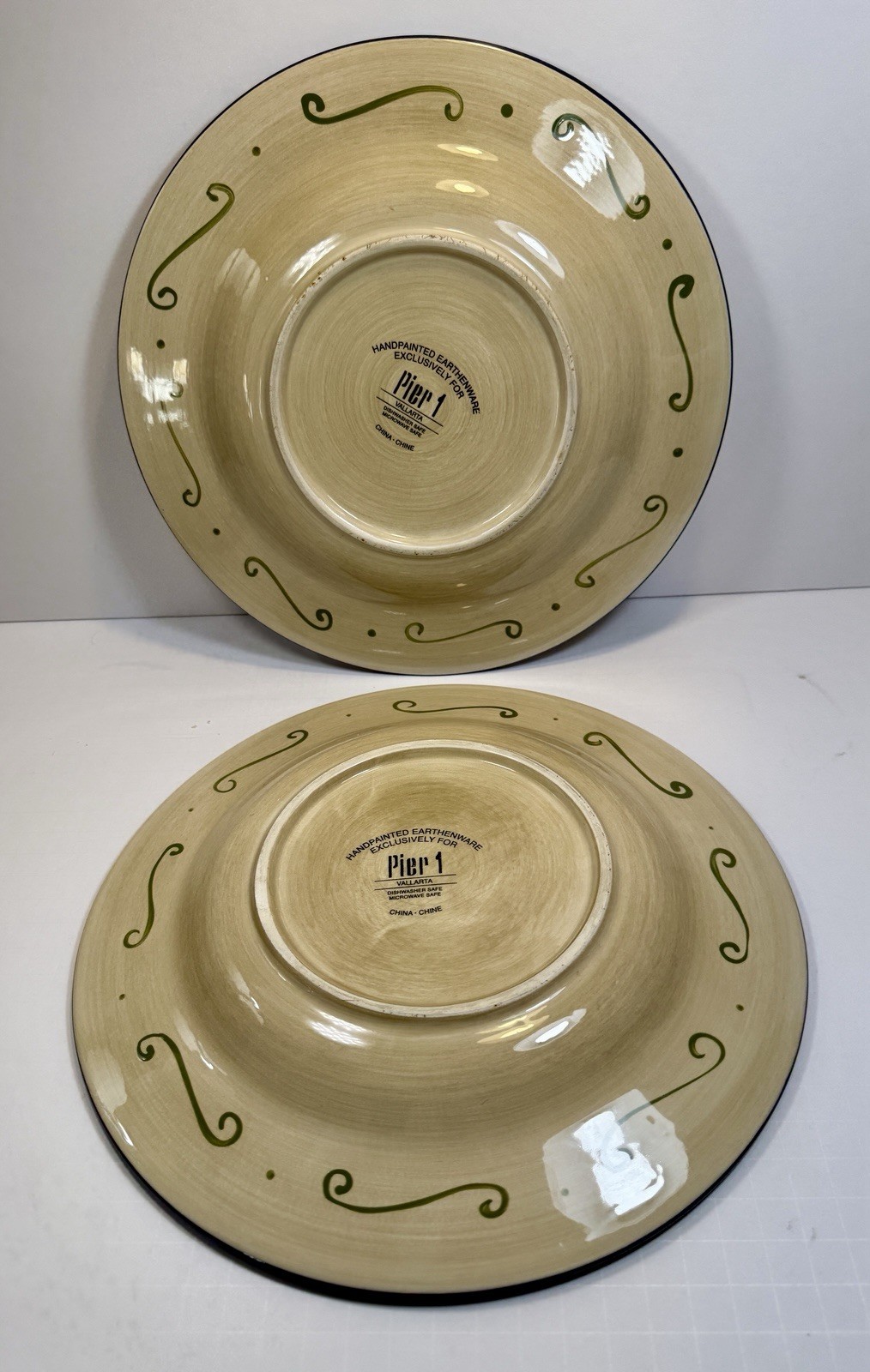 Set of 2 Pier 1 Vallarta Dinner Plates - Handpainted Earthenware - 11-1/8" - EUC - Image 4