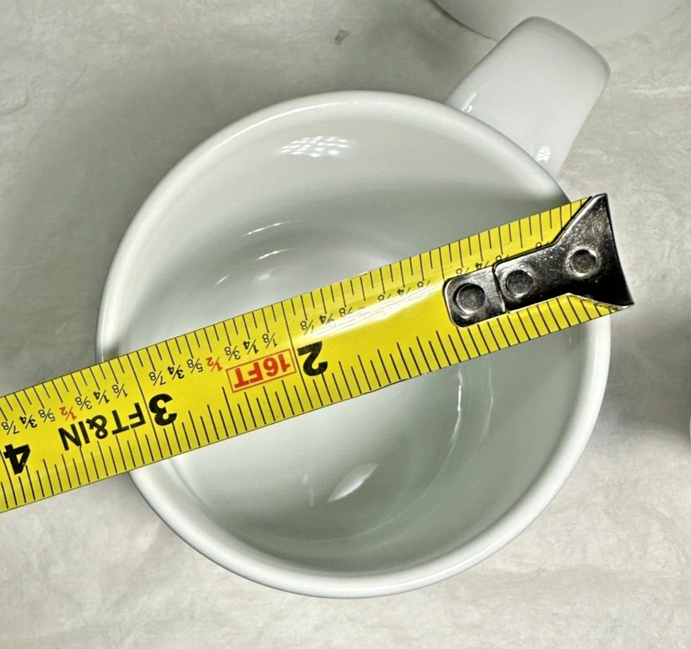 Five (5) Dansk Bistro Coffee / Tea Cups- Christianshavn Blue Stripe - Portugal - Image 3