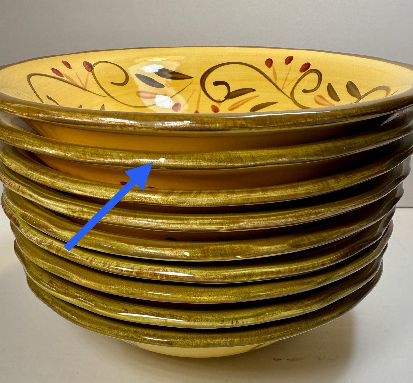 Set of 2 Home Trends Italian Villa Salad / Soup Bowls - 8-1/8" - Image 4