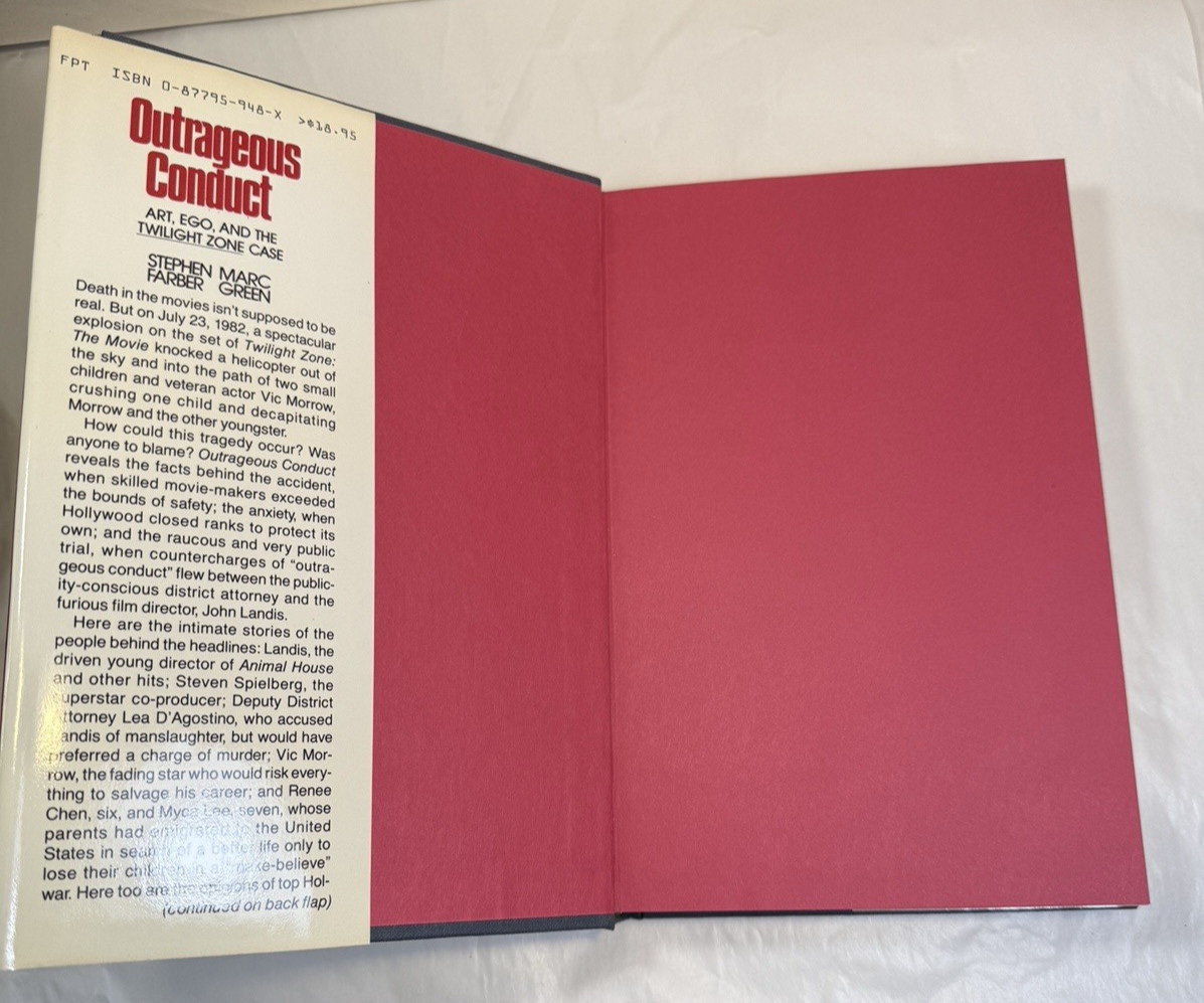 Outrageous Conduct: Art Ego Twilight Zone Case S. Farber & M. Green 1988 1ST Ed. - Image 1