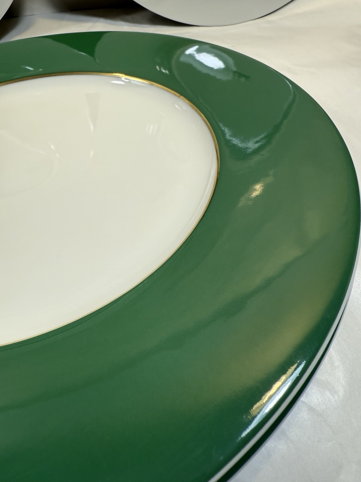 Bangladesh / Green Monno by Crate & Barrel Dinner Plates 11" - NOS, Unused - 4 - Image 5