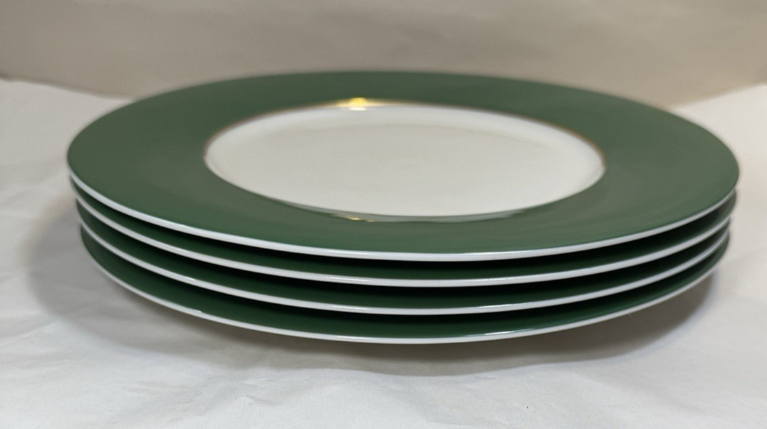 Bangladesh / Green Monno by Crate & Barrel Dinner Plates 11" - NOS, Unused - 4 - Image 7