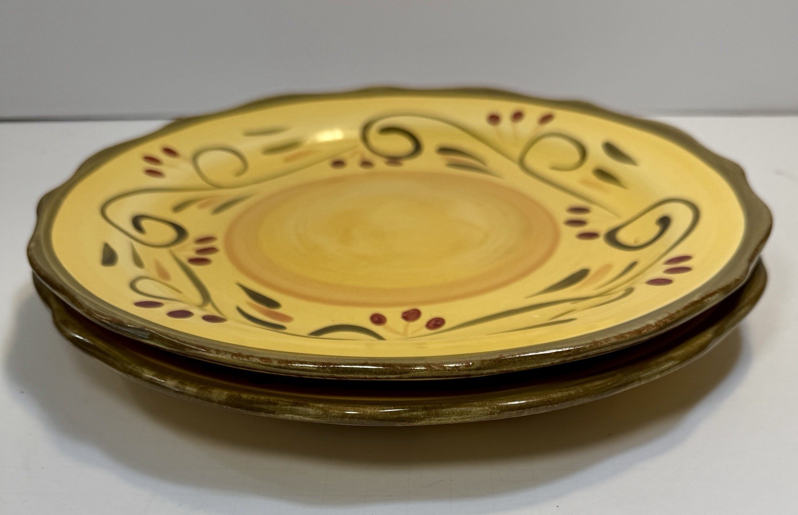 Set of 2 Home Trends Italian Villa Dinner Plates - 11" - Image 4