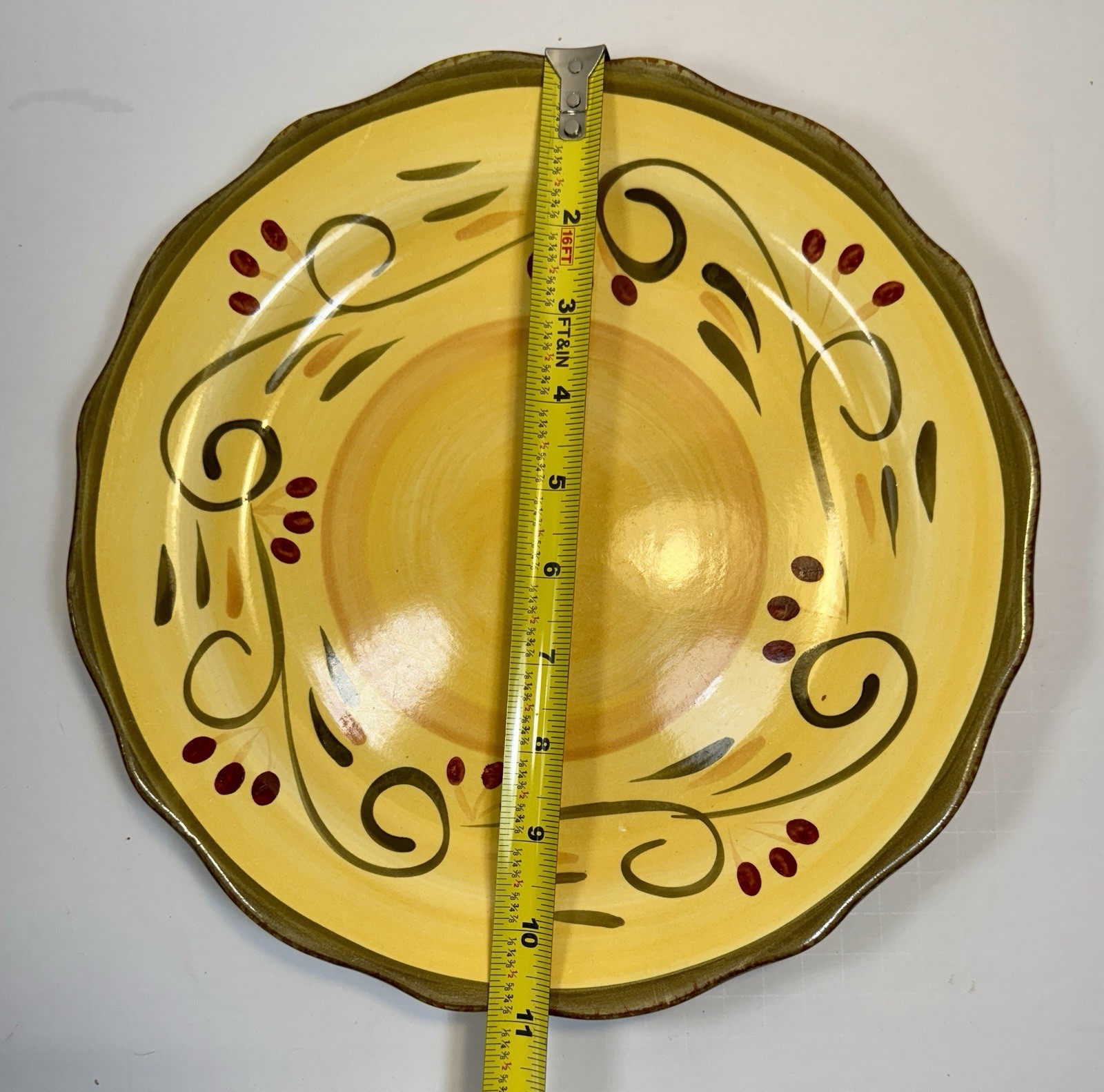 Set of 2 Home Trends Italian Villa Dinner Plates - 11" - Two Paint Chips - Image 3