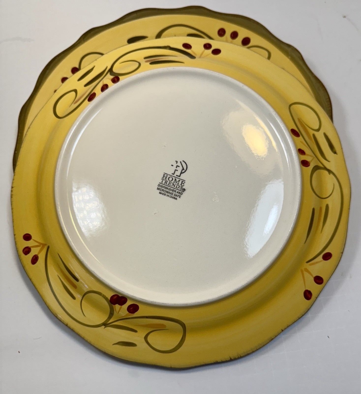 Set of 2 Home Trends Italian Villa Dinner Plates - 11" - Two Paint Chips - Image 4