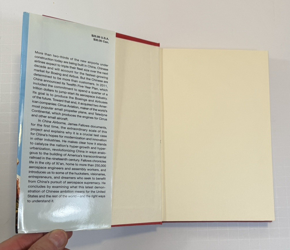 China Airborne by James Fallows HC First Edition - Signed by Author - Image 1