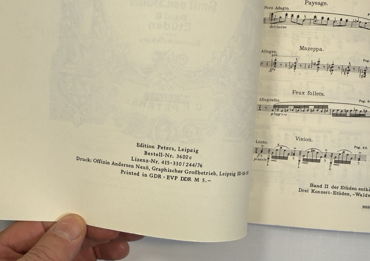 Liszt Klavierwerke - ETUDES - Band III / IV - Peters 3600c / 3600d - UNUSED - Image 1