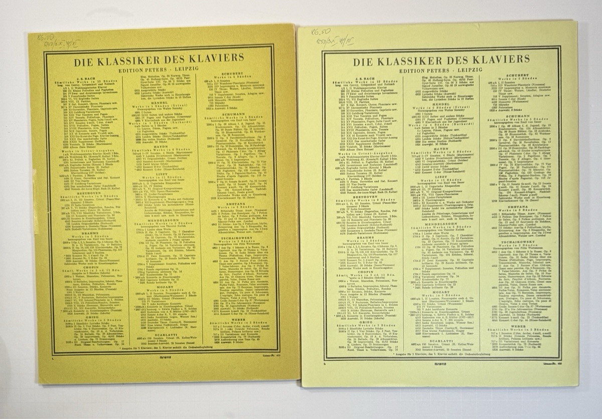 Liszt Klavierwerke - RHAPSODIES - Band I / II - Peters 3600a / 3600b - UNUSED - Image 11