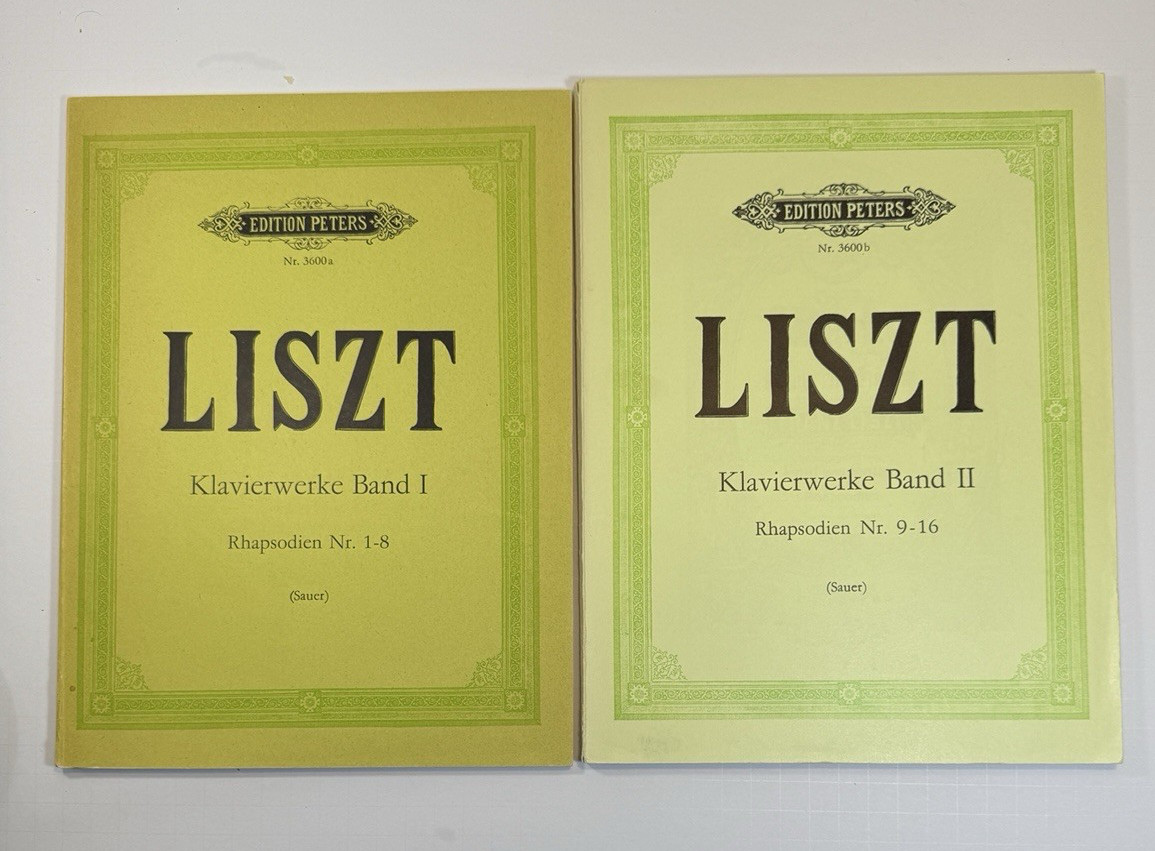 Liszt Klavierwerke - RHAPSODIES - Band I / II - Peters 3600a / 3600b - UNUSED