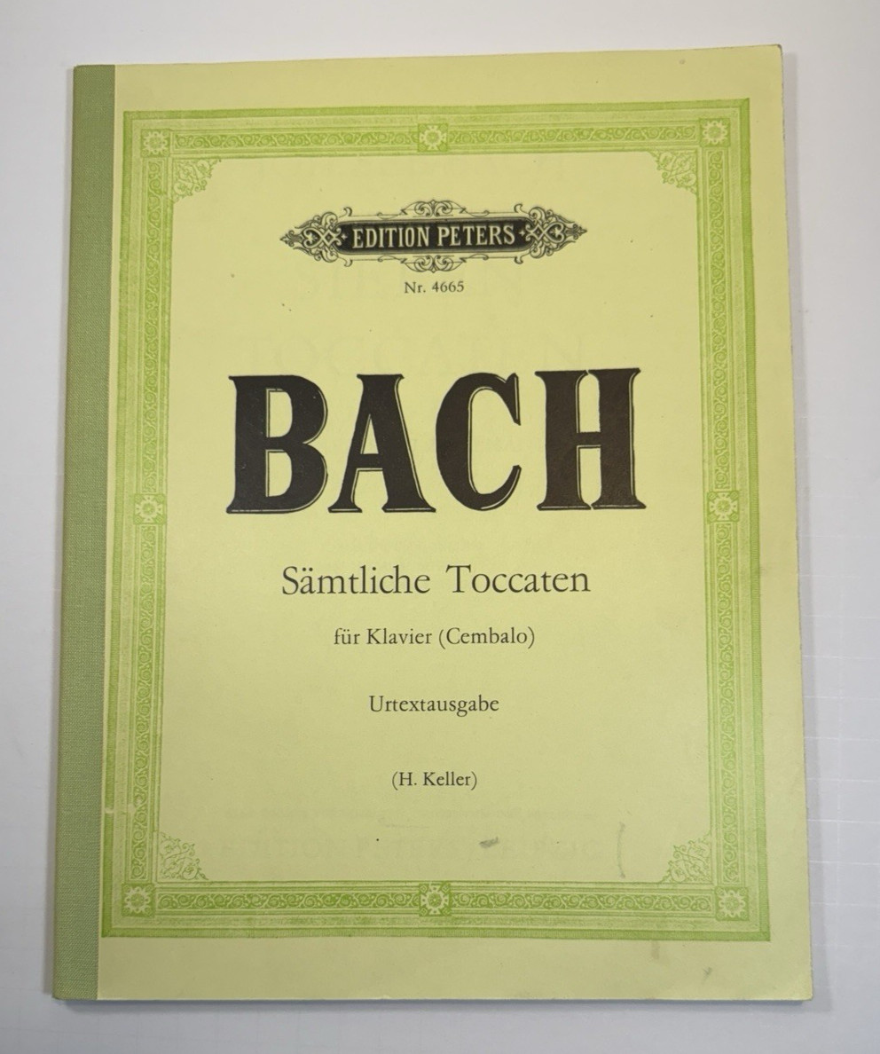 JS Bach - Sämtliche Toccaten - Urtext - Peters Edition 4665 - Keller - UNUSED