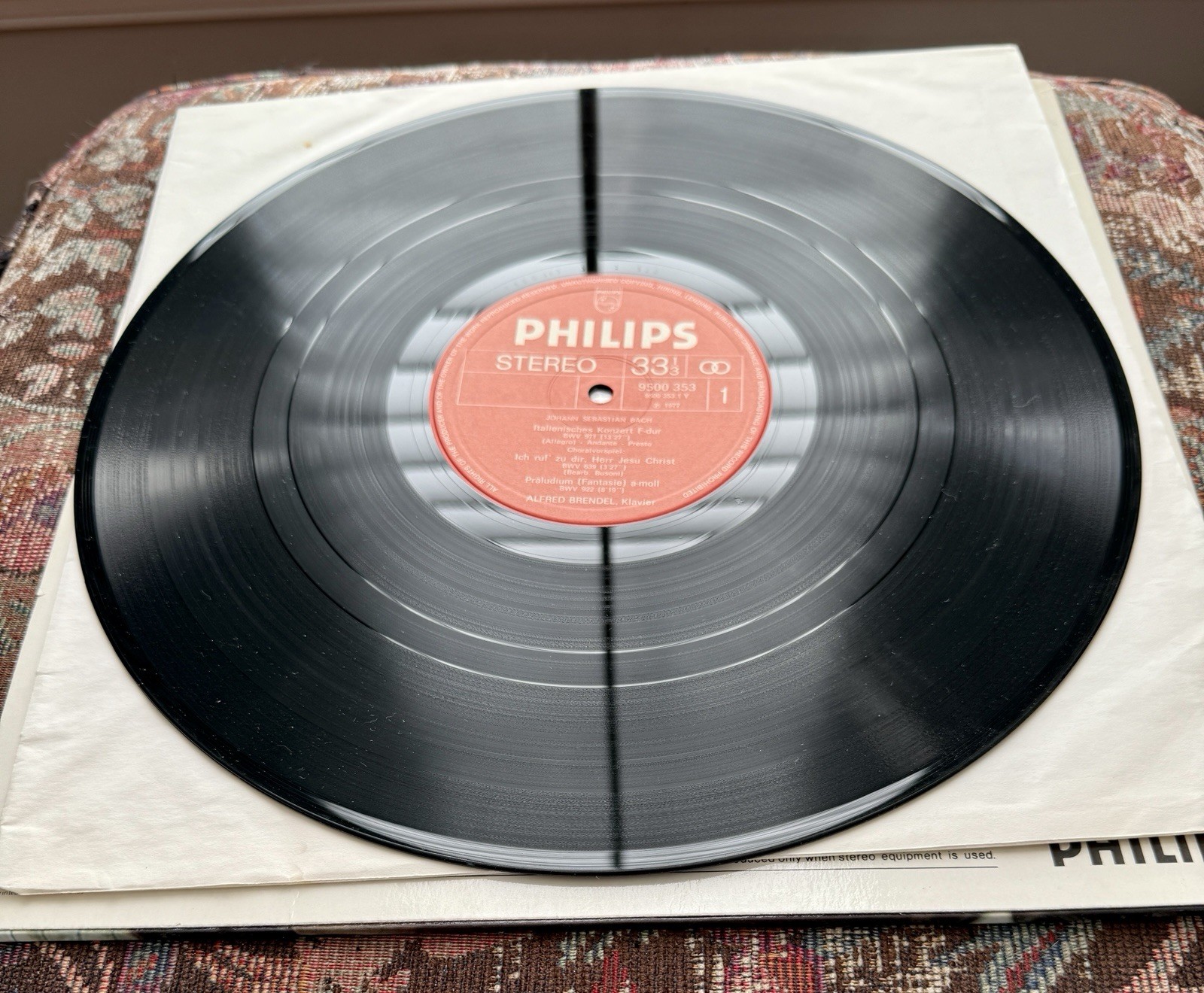 JS Bach / Alfred Brendel, Italian Concerto BWV 971 - Philips 9500 353 - Image 1