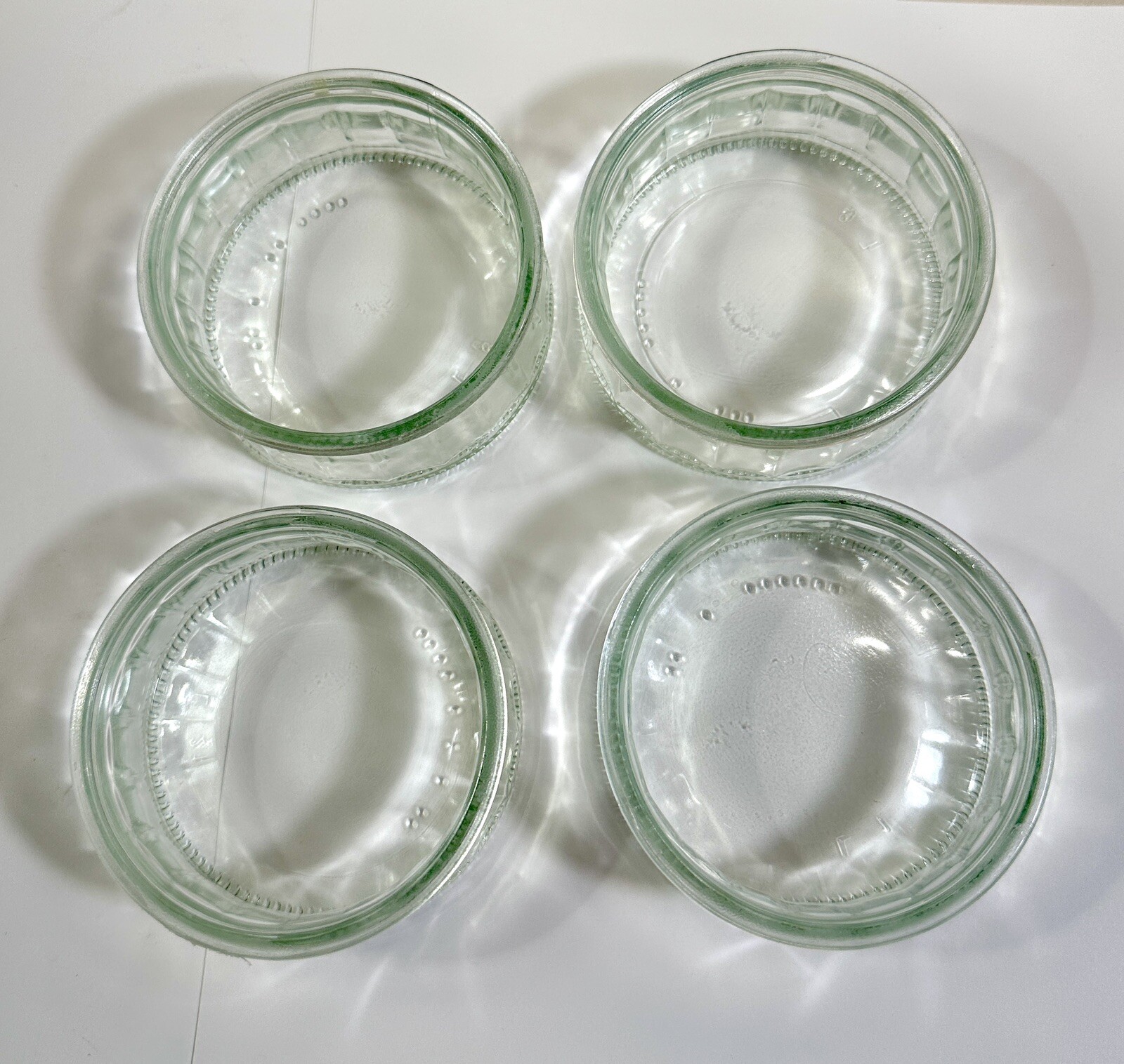 Set of 4 Clear Mason Jar Style Custard Cups / Bowls / Ramekins 4oz - Unboxed - Image 4