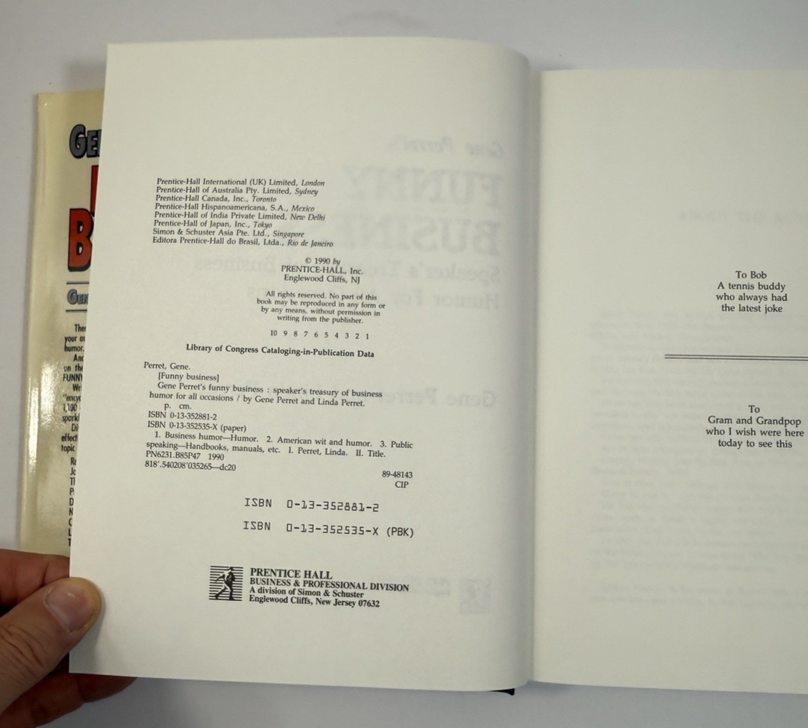 Gene Perret's Funny Business : Speaker's Treasury of Business Humor - HCDJ 1990 - Image 2