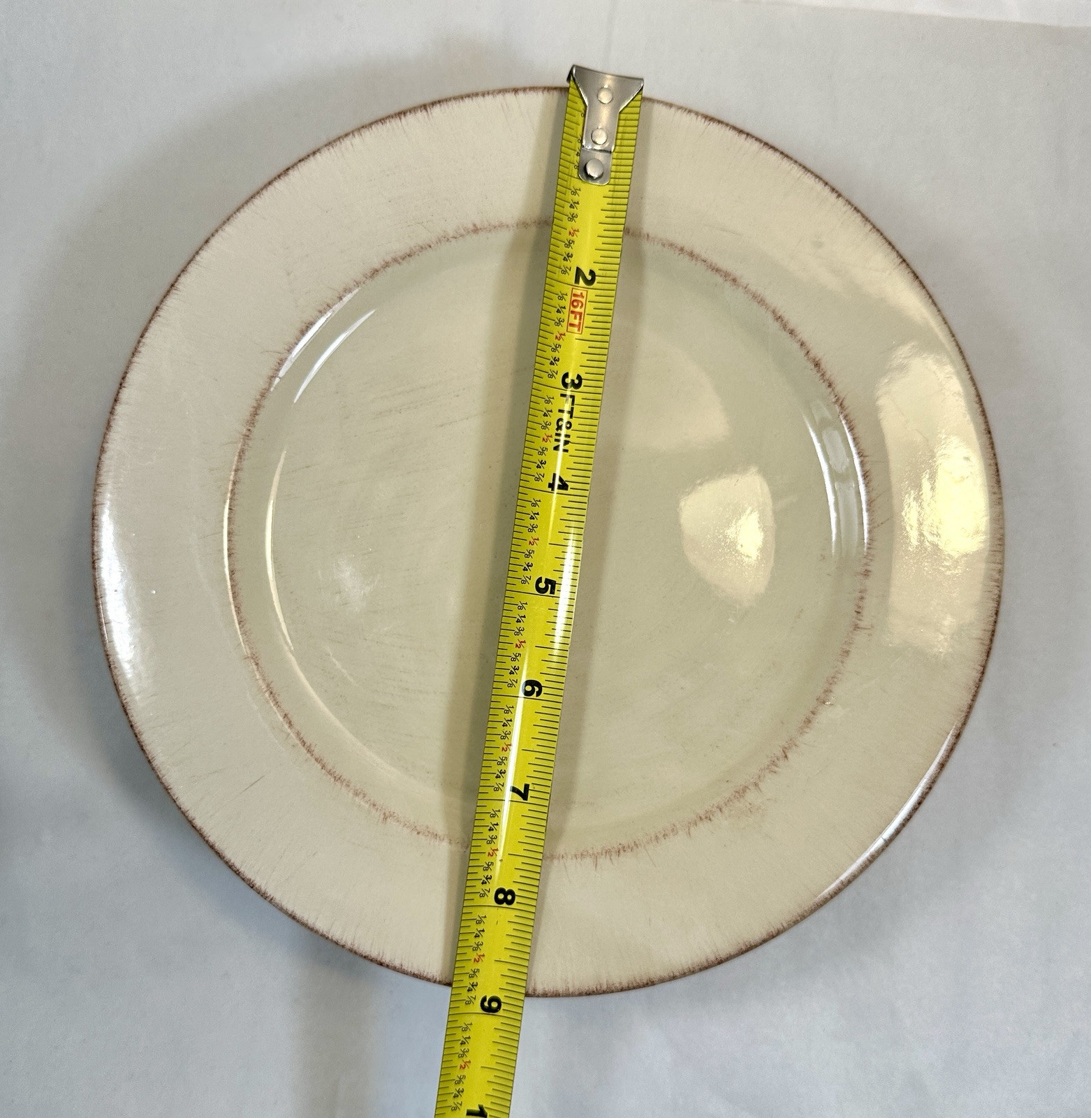 Pier 1 Salad Plates Toscana Ivory 8.75” Set of 5 Hand Painted Italy -  Unboxed - Image 2