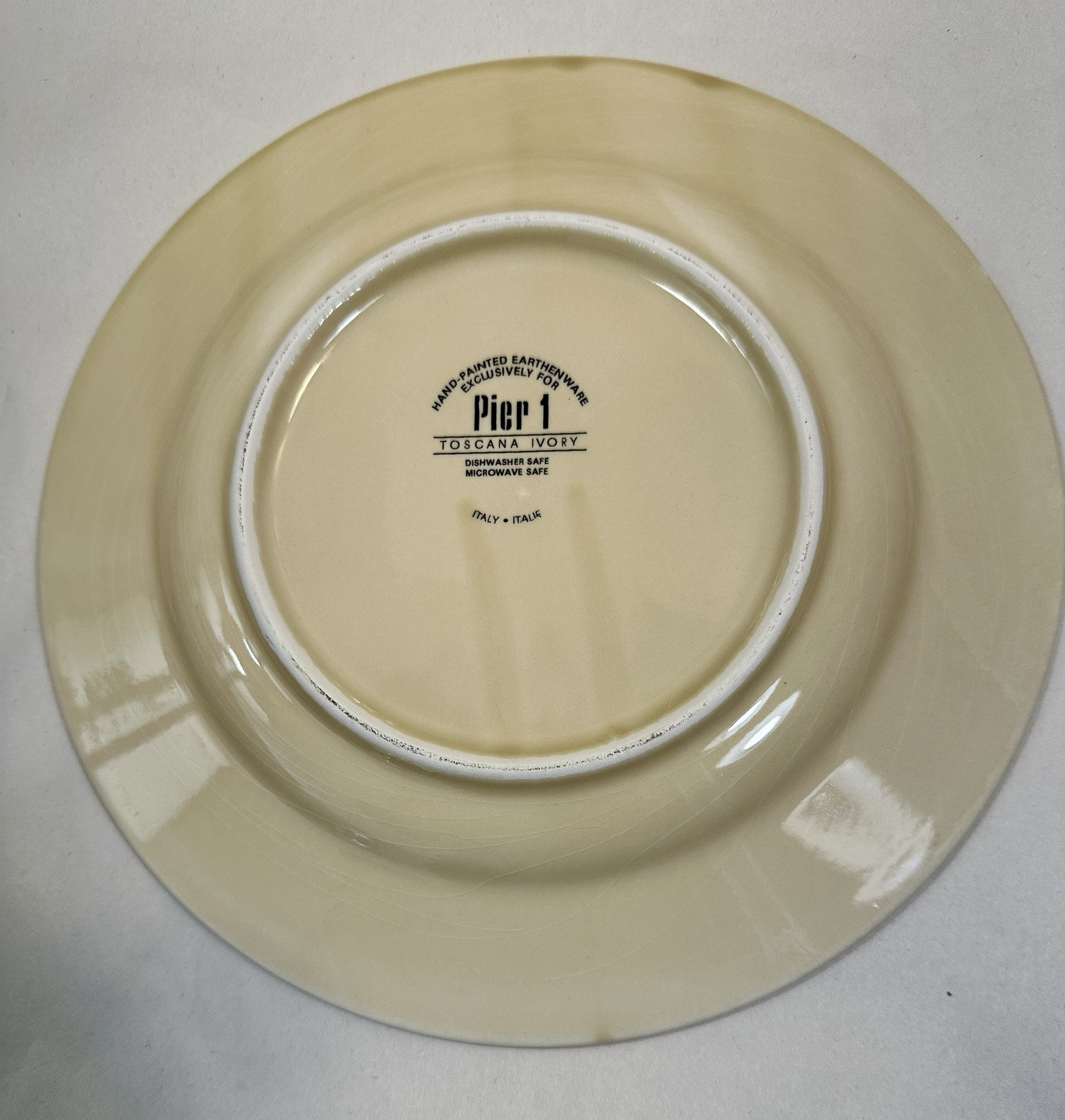 Pier 1 Salad Plates Toscana Ivory 8.75” Set of 5 Hand Painted Italy -  Unboxed - Image 4