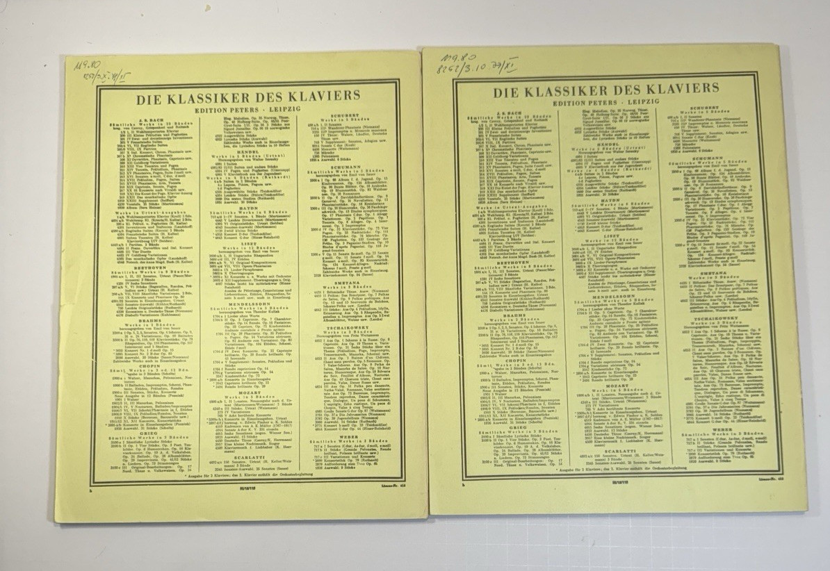 Liszt Klavierwerke - ETUDES - Band III / IV - Peters 3600c / 3600d - UNUSED - Image 10