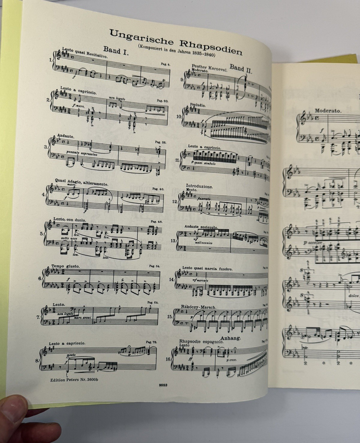 Liszt Klavierwerke - RHAPSODIES - Band I / II - Peters 3600a / 3600b - UNUSED - Image 5