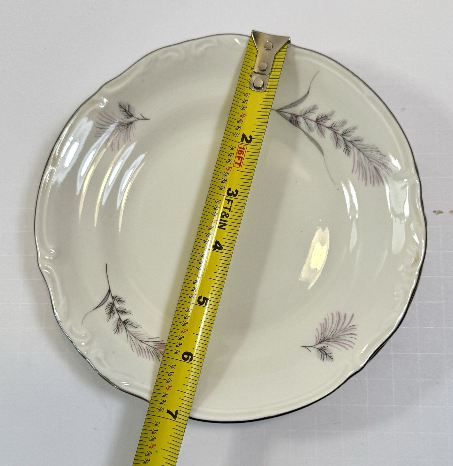 Set of 4 Thistle by CHODZIEZ-POLAND Fine-China Gray Salad / Bread Plates 7" - Image 6