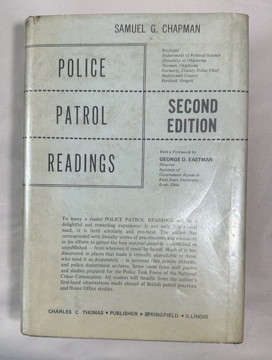 Police Patrol Readings - Second Edition - Samuel Chapman - 2nd Ed., 1970 - HCDJ