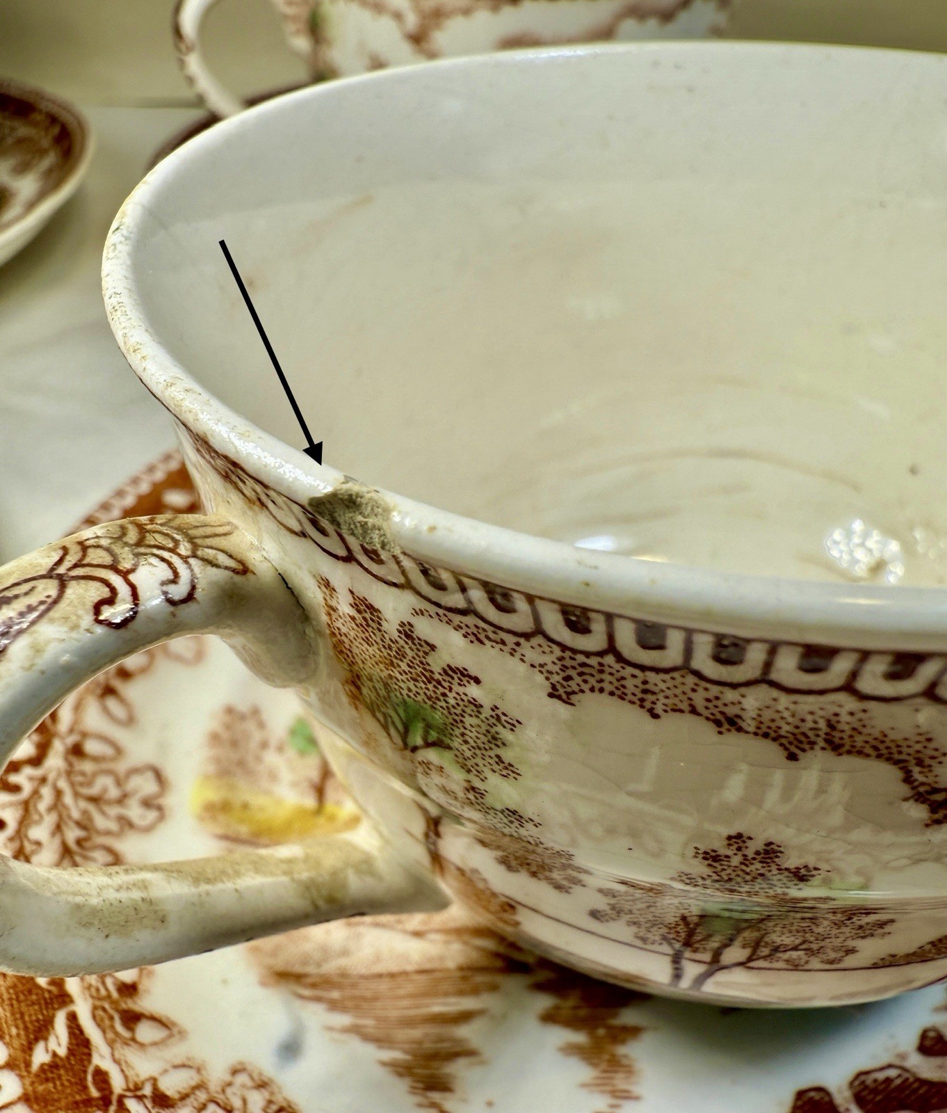 Set of Four Tea Cups & Saucers Holland Windmill / Sailing Boats - Japan - Image 5