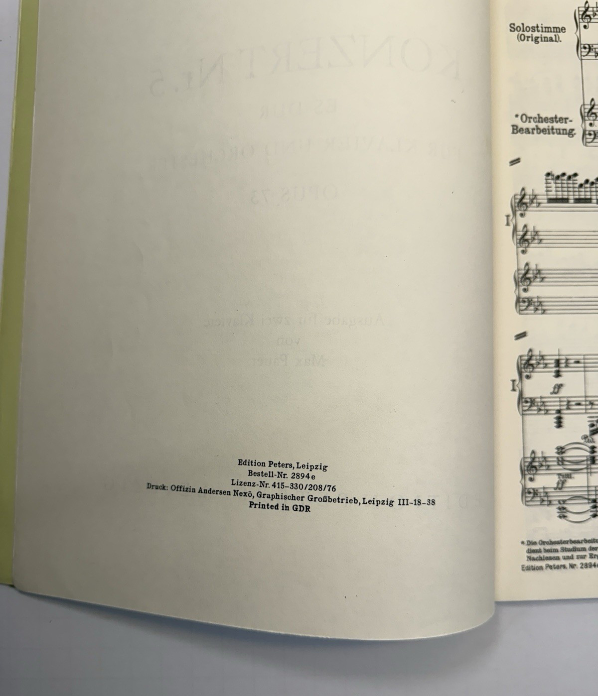 Beethoven - Klavierkonzert Nr. 5 Op. 73 - Peters Edition 2894c - Pauer - UNUSED - Image 2