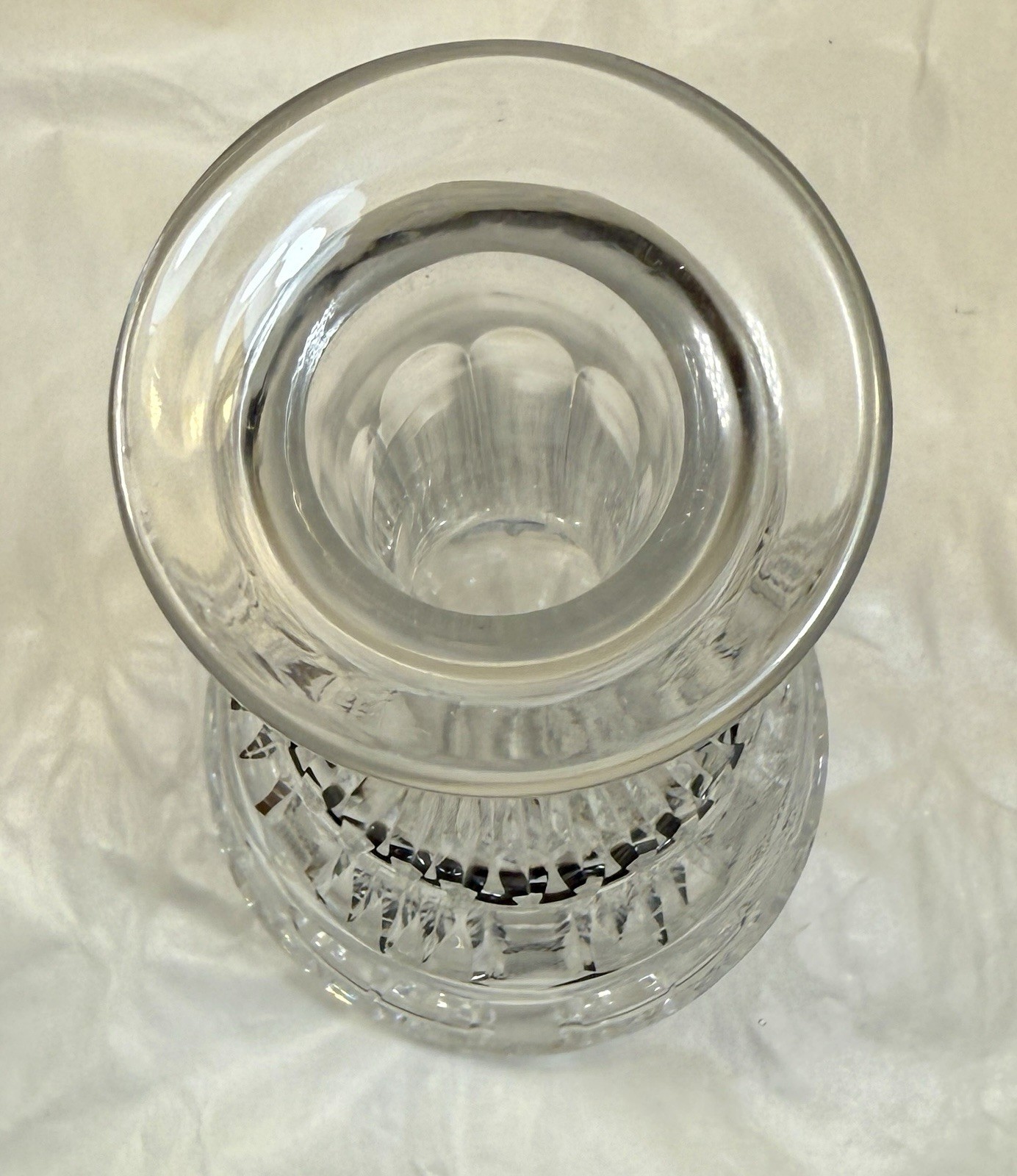 Bohemian Crystal Etched Decanter and Stopper - 16" Tall - Circa 1960s - Image 6