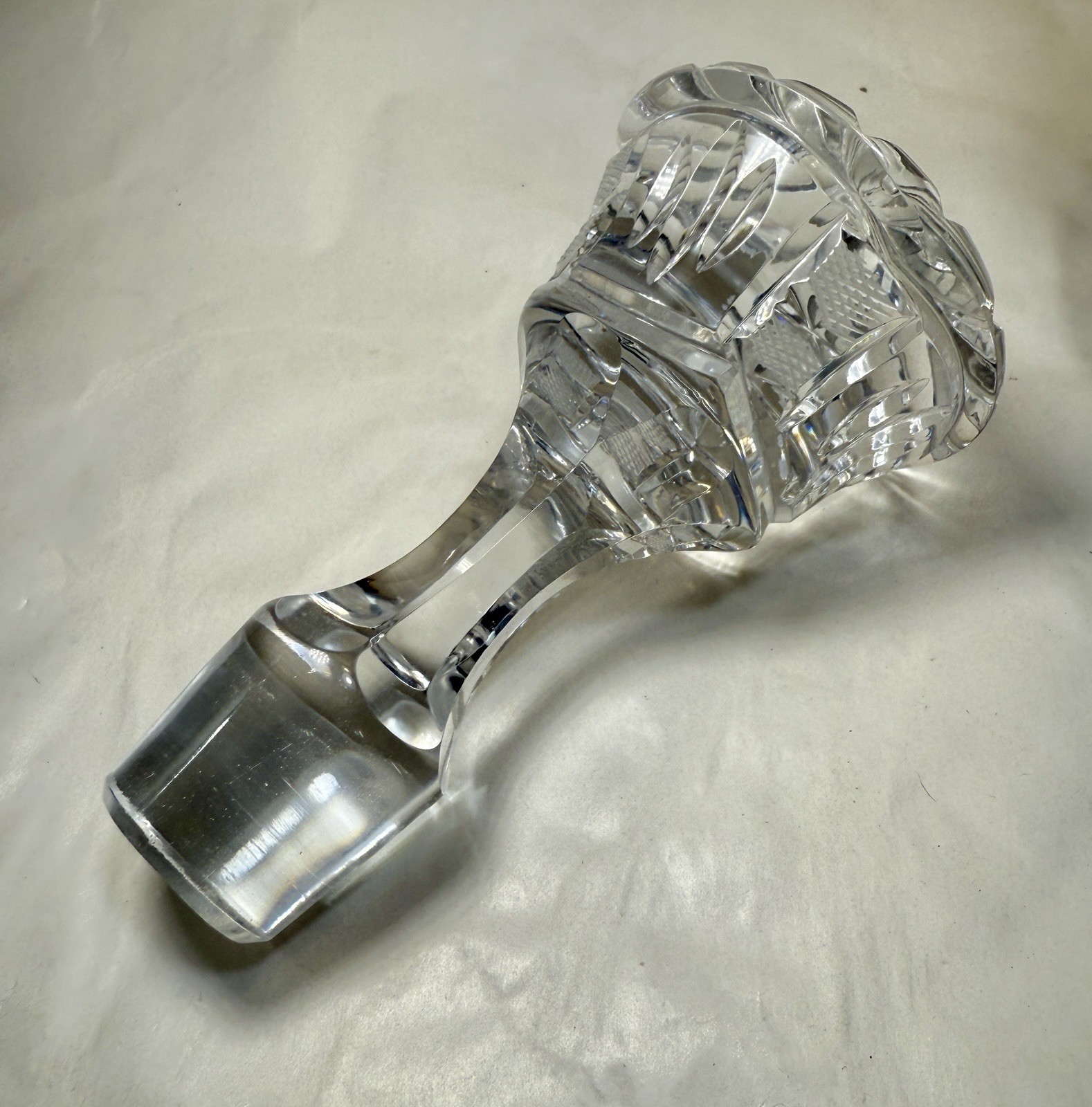 Bohemian Crystal Etched Decanter and Stopper - 16" Tall - Circa 1960s - Image 7