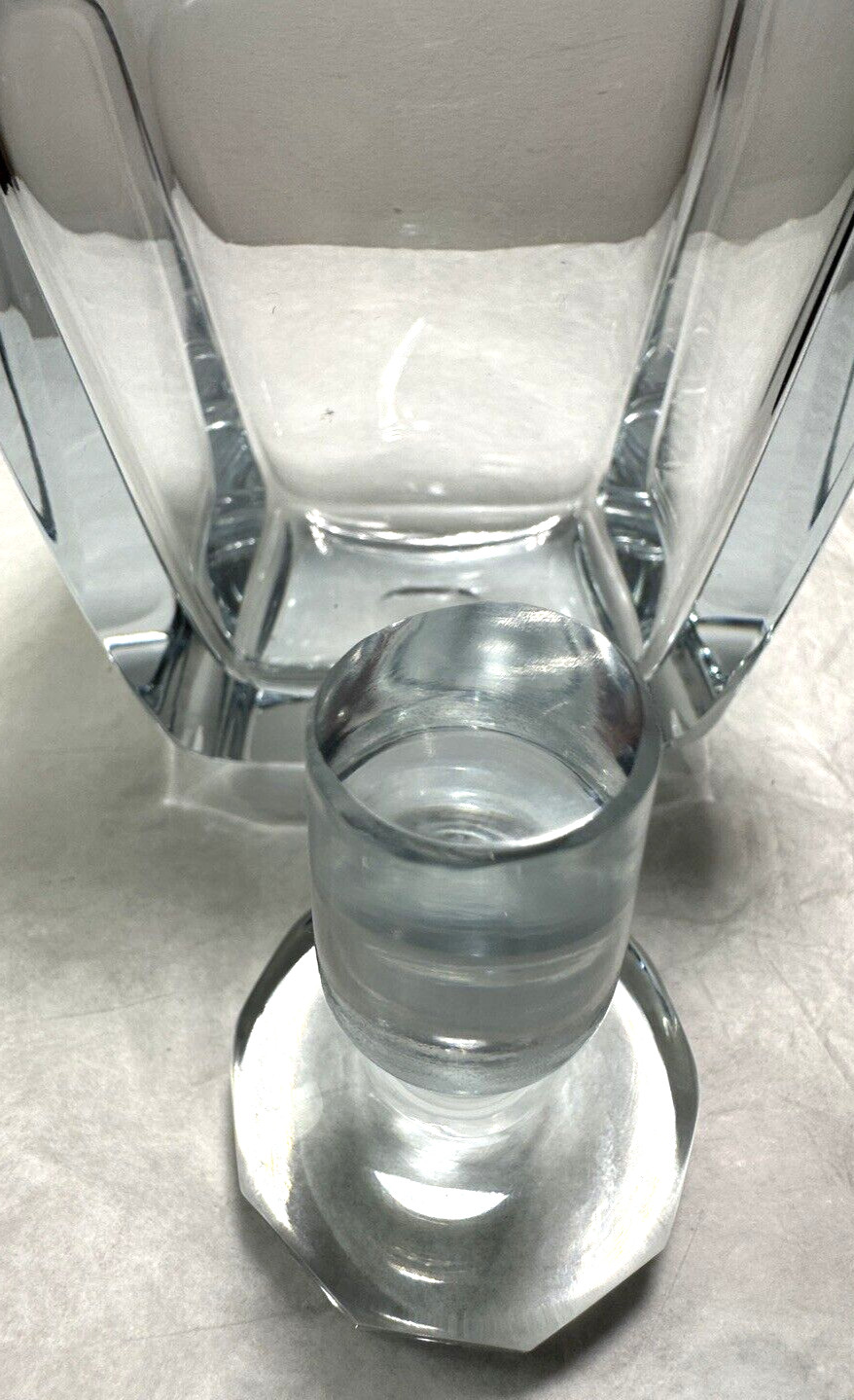 Strombergshyttan Crystal Decanter w/Round Stopper ~ Sweden / Signed / UNUSED - Image 1