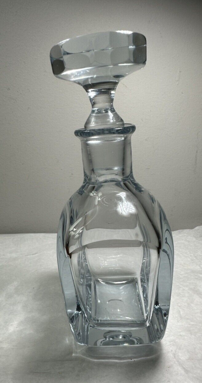 Strombergshyttan Crystal Decanter w/Round Stopper ~ Sweden / Signed / UNUSED - Image 4