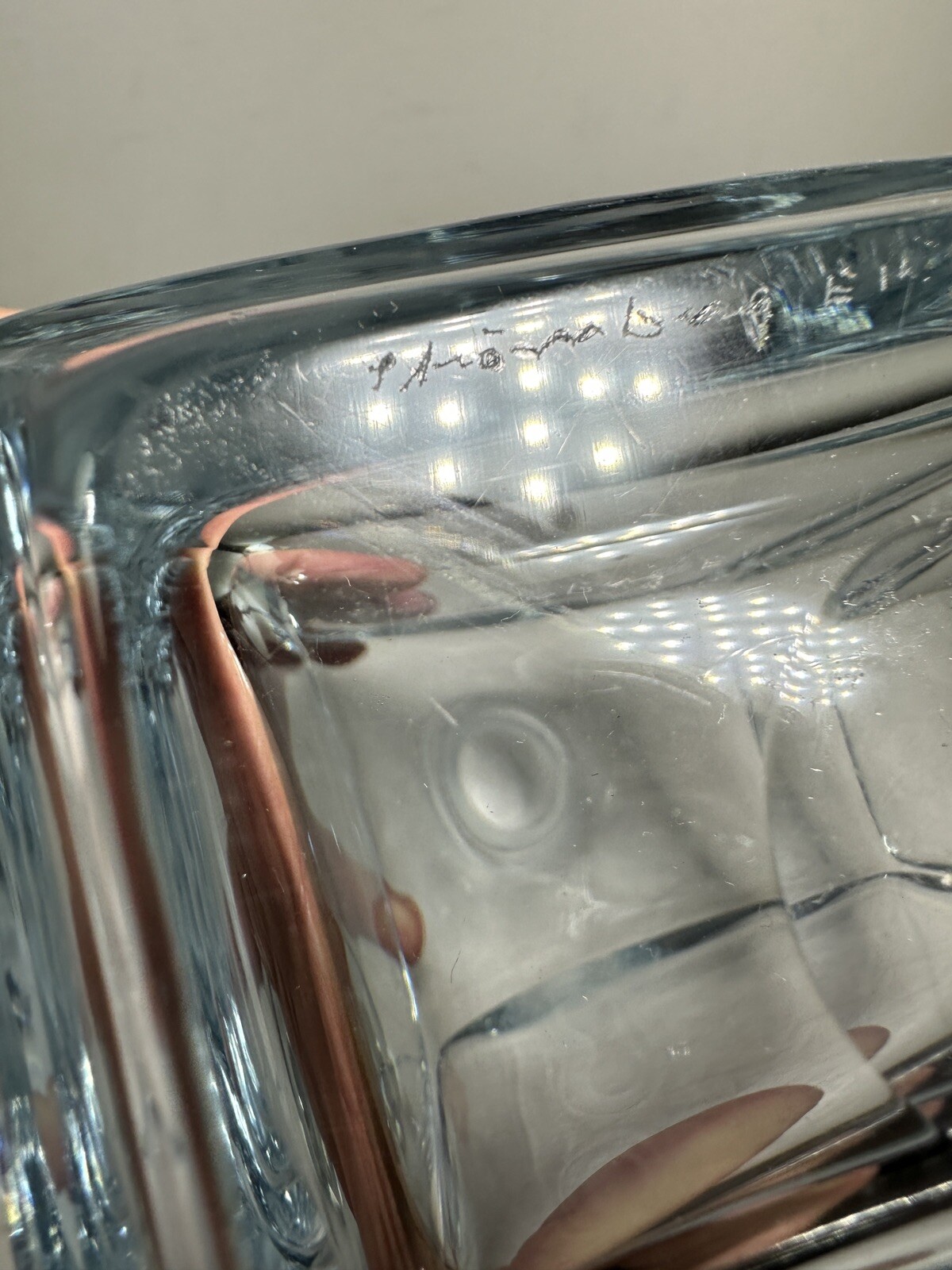 Strombergshyttan Crystal Decanter w/Round Stopper ~ Sweden / Signed / UNUSED - Image 7