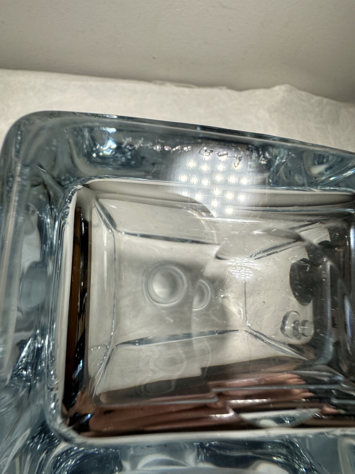 Strombergshyttan Crystal Decanter w/Round Stopper ~ Sweden / Signed / UNUSED - Image 9