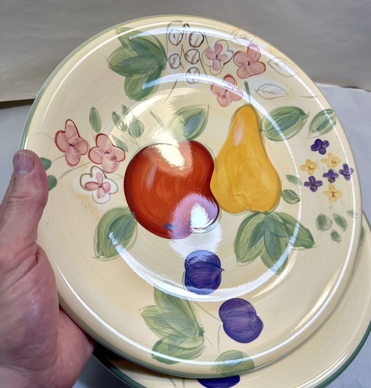 Set of Four (4) Gibson Everyday Fruit Grove Dinner Plates - NWOT, Unboxed - Image 1