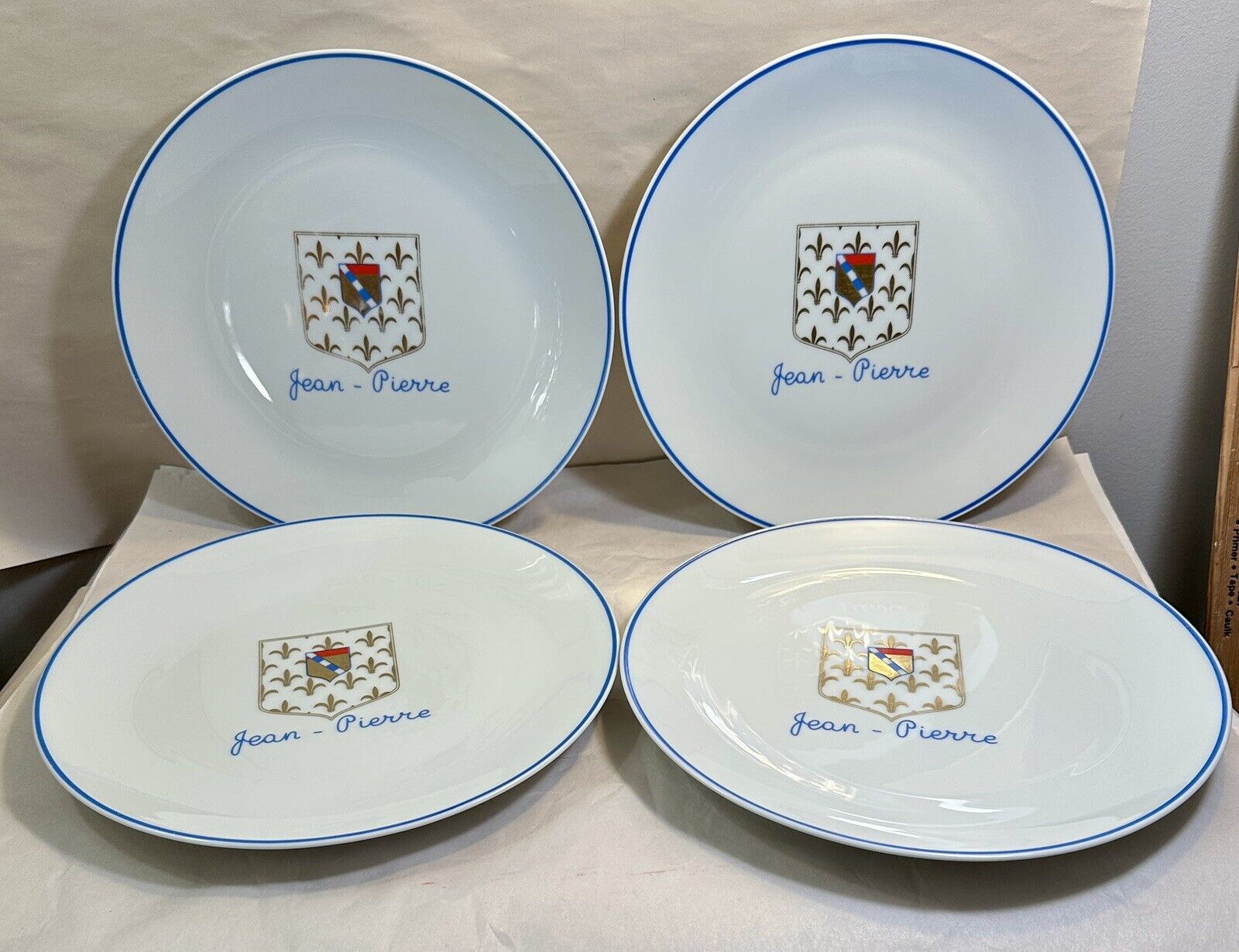 Set of 4 Porcelaine Lafarge Limoges France Jean-Pierre 10.5” Dinner Plates - Image 1